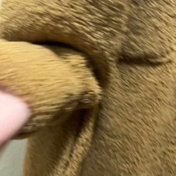 Old Navy Cozy Sherpa Jacket Sycamore Bark Size XL Teddy Shacket Sweater Camel - Picture 7 of 9